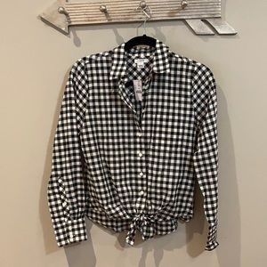 New with tags! JCrew, Tie up shirt, Size XS